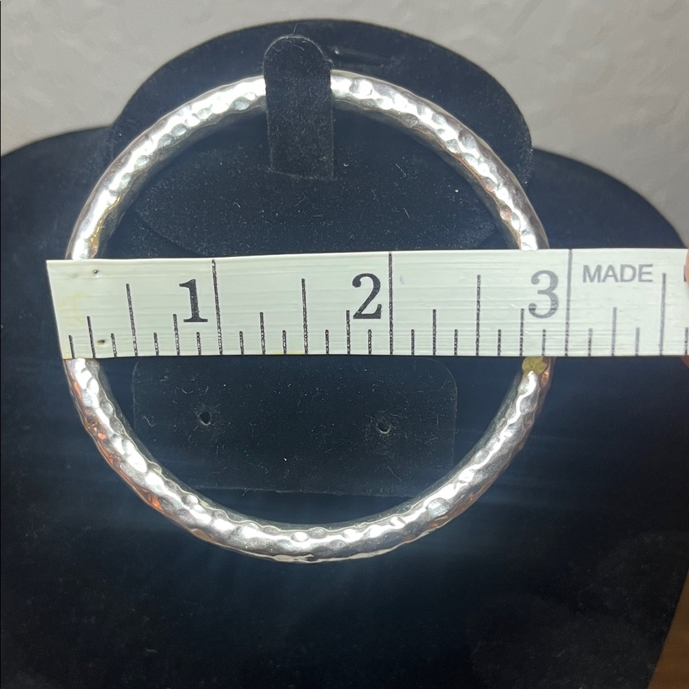 Hammered Silver Bangle - image 2